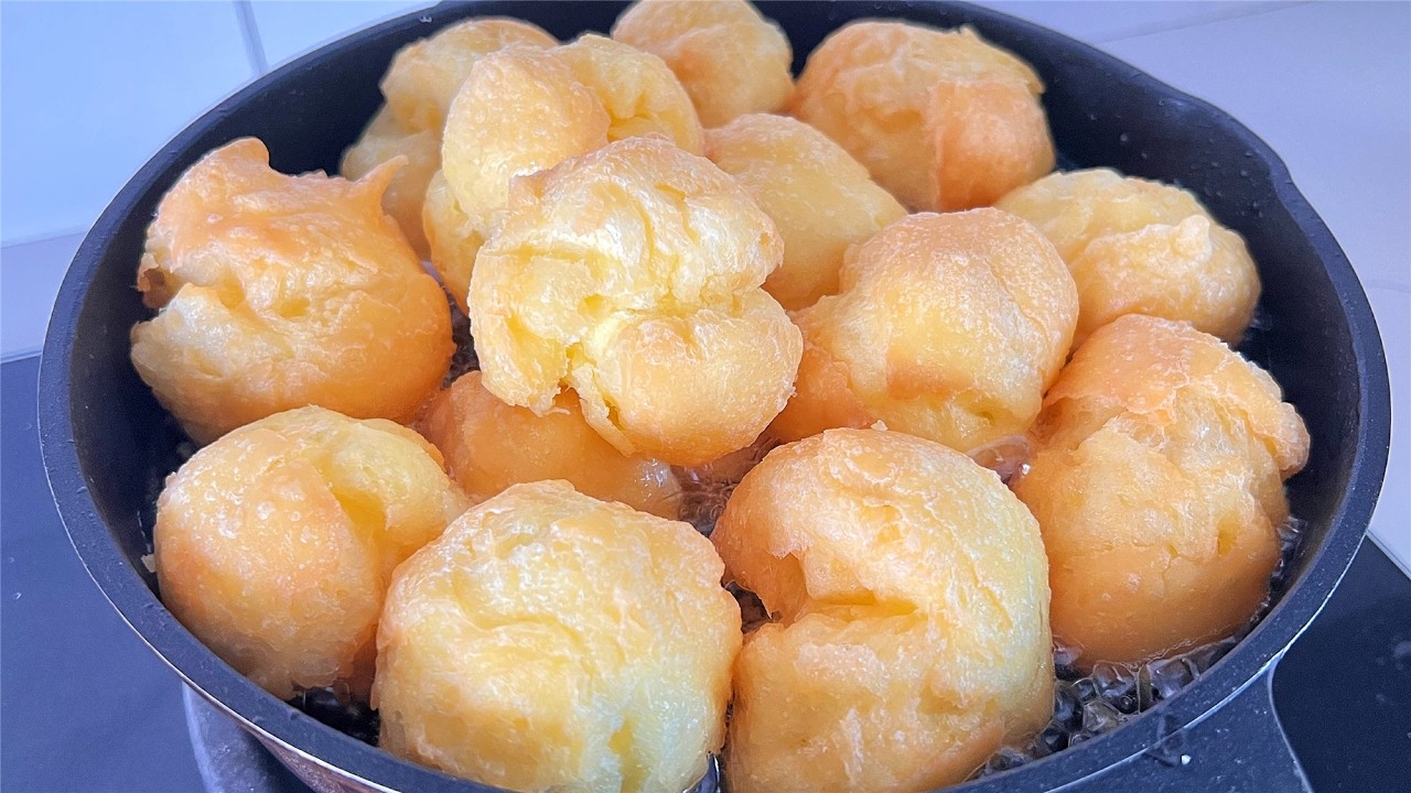 太好吃了！無意中發現的！被我完美復刻！ 5顆蛋做了一大盆！|鸡蛋泡芙