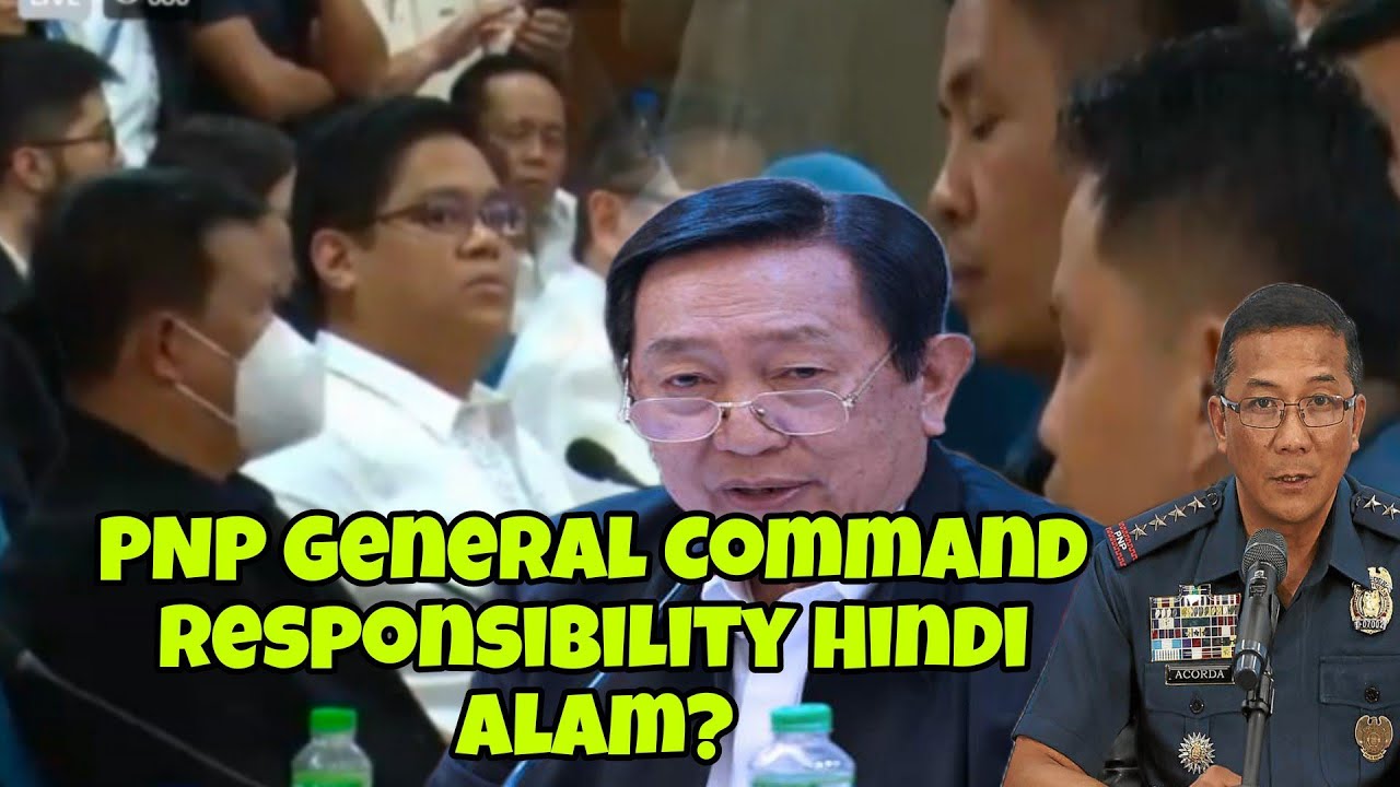 Pnp general nasabon command responsibility hindi alam nelekturan ni