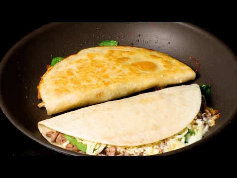 Very Easy Beef and Tortilla Recipe. Simple and Yummy Meal. Quesadilla recipe.