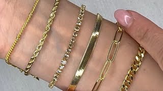 6Pcs Gold Ankle Bracelets for Women, 14K Gold Anklets for Teen Girls screenshot 3