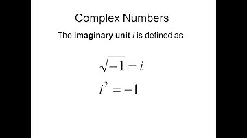 MathsEduTech: Numbers Lesson 3 Complex Numbers Part 1