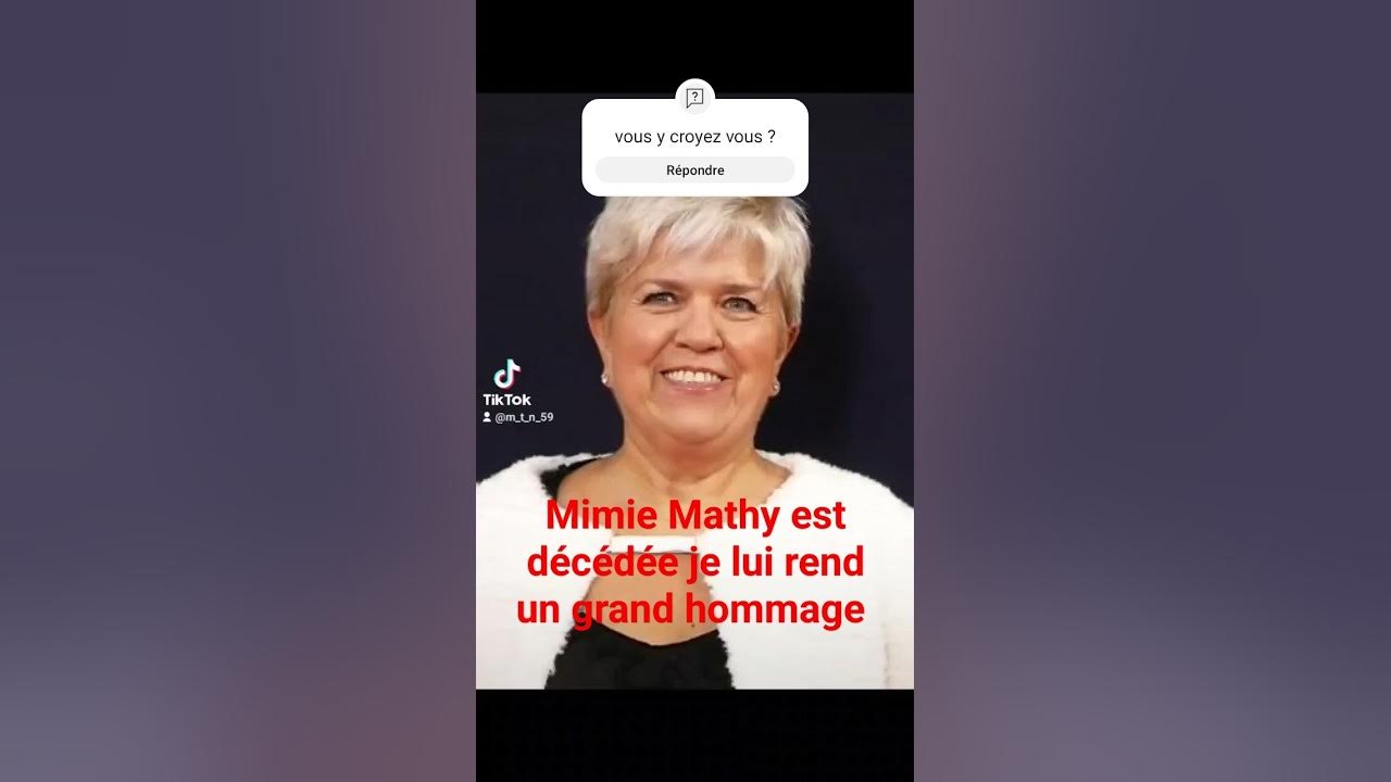 Mimie Mathy est décédée 🕊️💔 YouTube
