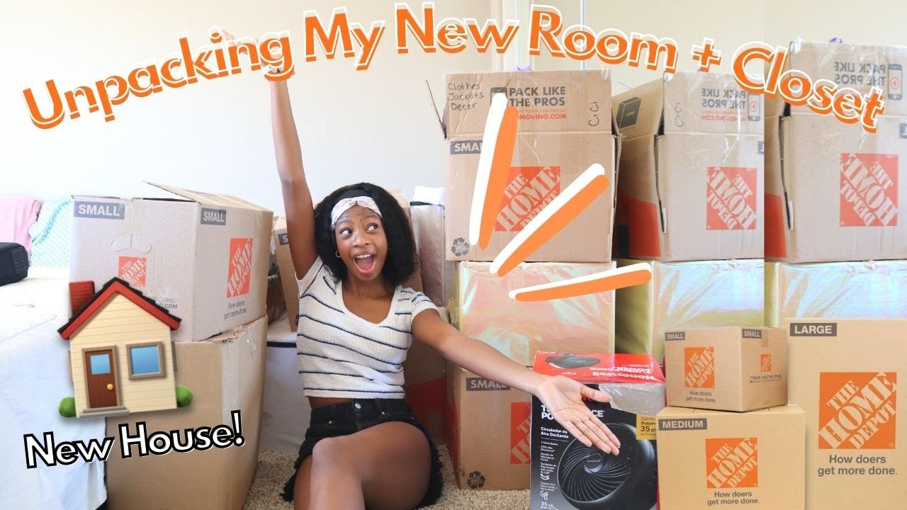 Unpacking My New Room! Setting Up My Bedroom + Closet! - YouTube
