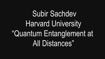 2022 Peterson Public Lecture: Subir Sachdev on Entanglement