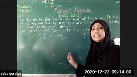 BMC EDU ENG 10/MATHS 1 ARITHMETIC PROGRESSION/SABA QURAISHI