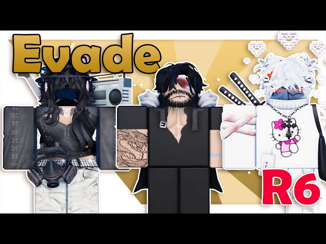 💔 Evade Goth girl emo black shirt top - Roblox