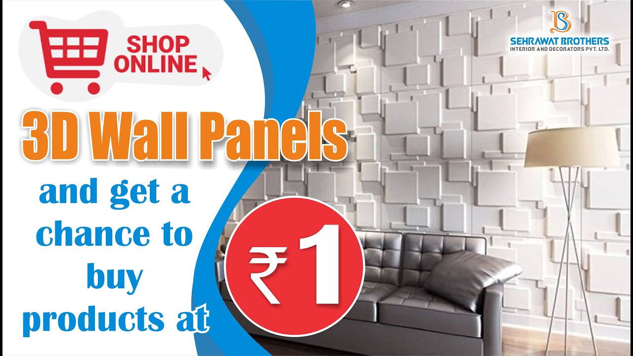 Shop online 3D wall panels & get a chance to buy products at ₹1. YouTube