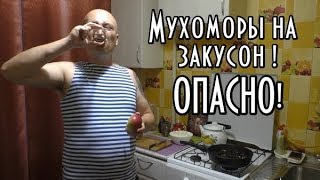 Мухоморы на закуску! Не повторять ! Опасно для жизни! Мухоморы на закуску! Не повторять ! Опасно для жизни!