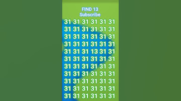 find..13🧐 #puzzle #quiz #challenge #find #braintest #iqtest #braintestsolution #shorts #viral