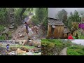          heavy rainfall in the india mountain village