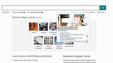 Library Tutorial : ProQuest Basic Search