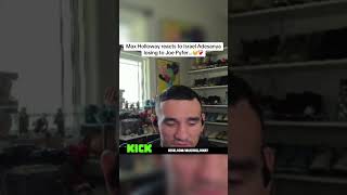 Max Holloway reacts to Israel Adesanya losing to Joe Pyfer 😢❤️🩹 #maxholloway #ufc