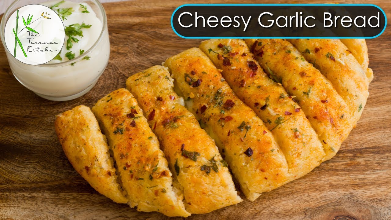 Garlic Bread Recipe Without Yeast Dominos Style Cheesy Garlic Bread Garlic Bread In Bengali