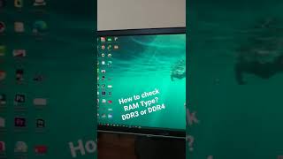 how to check RAM Type DDR3 OR DDR4 in windows 7,8,10 #short #youtubeu
