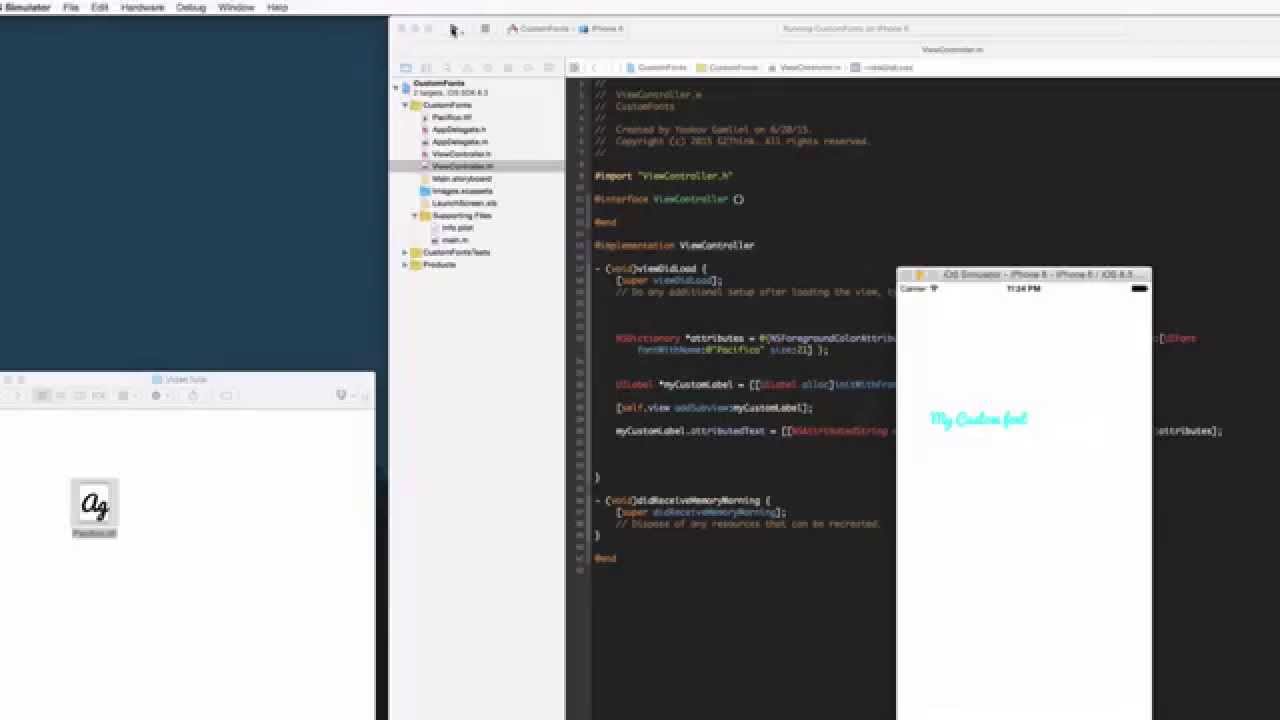 Custom fonts in iOS - YouTube