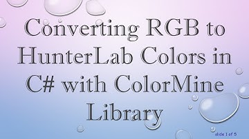 Converting RGB to HunterLab Colors in C# with ColorMine Library