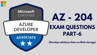 AZ-204 - Azure Developer Associate | Microsoft Certification | Exam Questions | Part-6 #az204 #azure