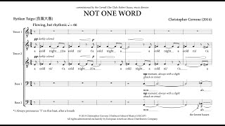 Video thumbnail of "Christopher Cerrone — Not One Word [Score Follow Edition]"