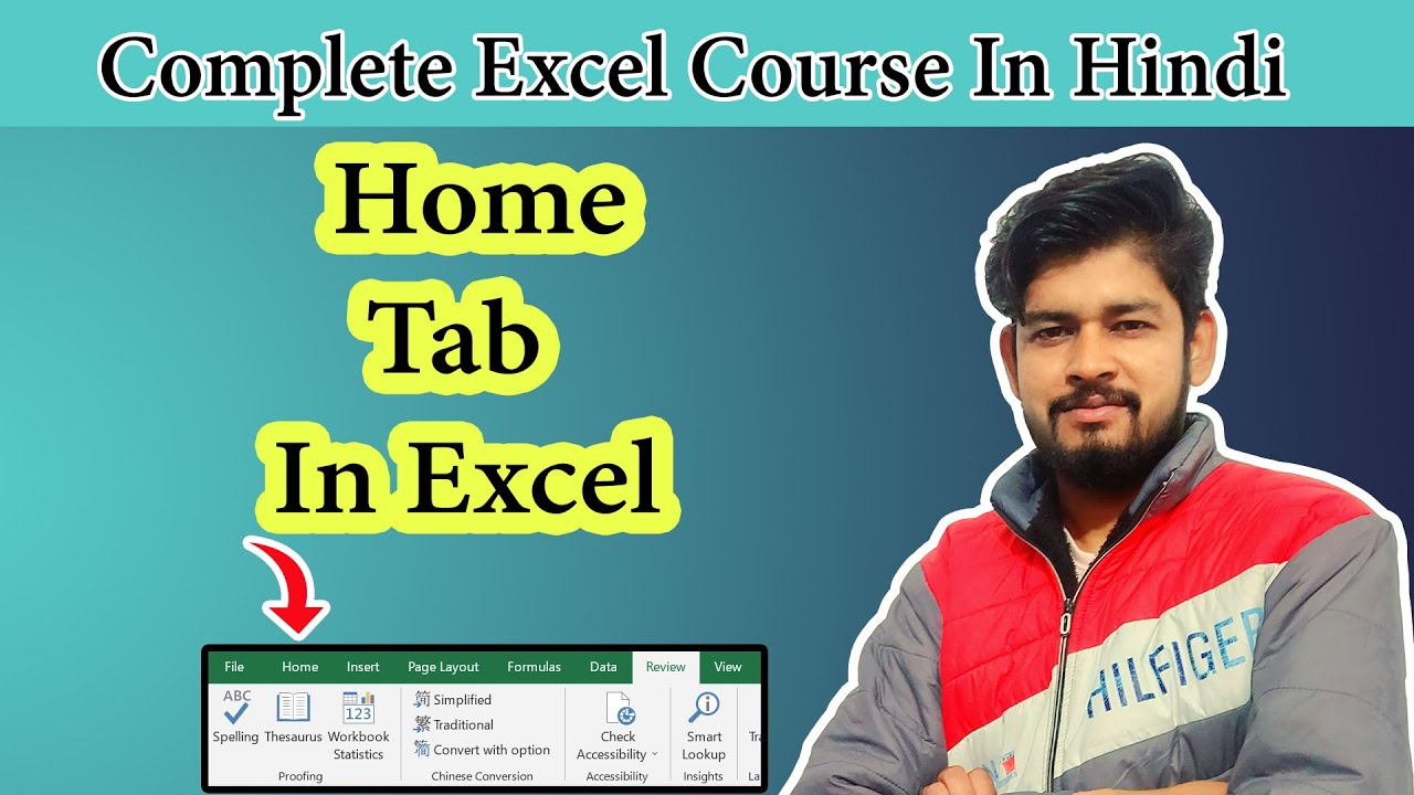 excel home tab in hindi || excel complete course for beginner - YouTube