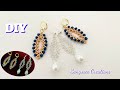 Christmassy Earrings || Super Easy Tutorial || DIY Beaded earrings