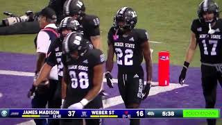 Weber St. QB Kylan Weisser 27 yd TD pass to Rashid Shaheed vs. James Madison