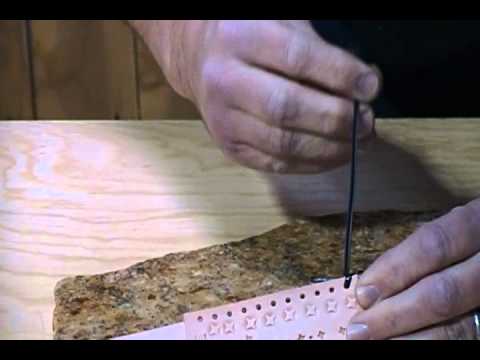 Leather working How to lace leather knife sheaths by hand 