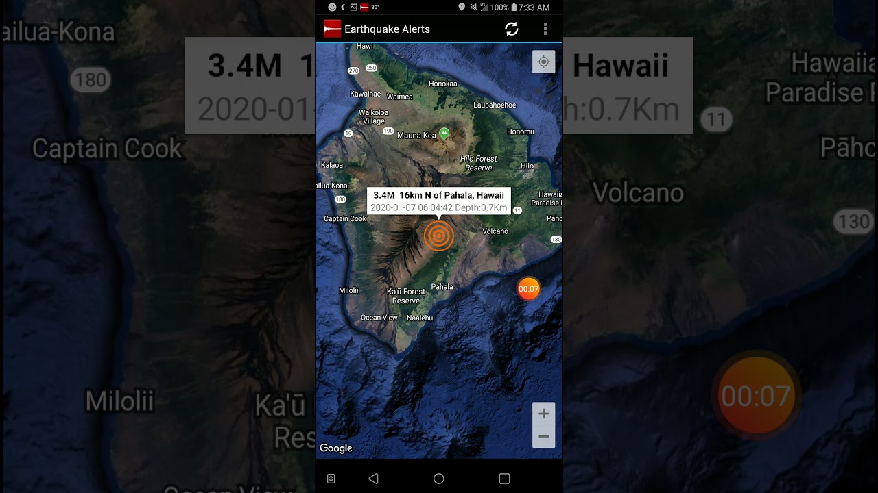 3.4 Earthquake Pahala, Hawaii 7120 YouTube