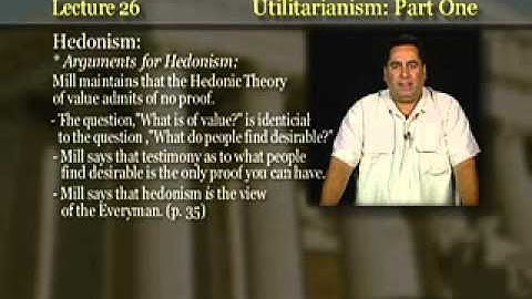Introduction to Philosophy: Lecture 26 - Utilitarianism