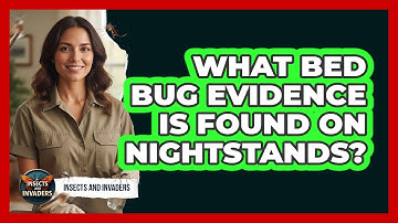What bed bug evidence is found on nightstands?