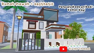 REVIEW RUMAH MEWAH DAN AESTHETIC 3 LANTAI! ||SAKURA SCHOOL SIMULATOR|| ID BISA DI SAVE|| screenshot 2