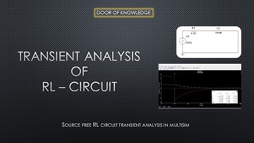 Transient analysis of Source free RL circuit in Multisim