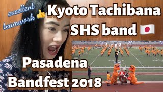 京都橘高校吹奏楽部 Pasadena Bandfest 2018 - Kyoto Tachibana SHS Brass Band - fan reaction