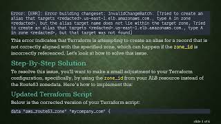 How to Resolve Terraform's AWS Route53 Record Creation Issue: Error building changeset Explained