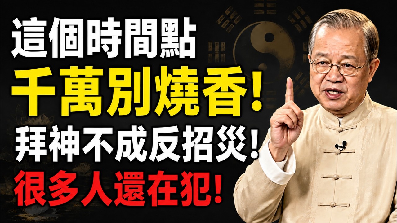 烧香3大禁忌+8大误区+6套补救法,一次讲透!照著做,家运翻转、福气自然来 #燒香禁忌 #燒香時辰 #半夜不要點香 #居家風水 #改運 #招財 #補運 #家運不順 #陰氣重 #上香時間 #拜拜知識 縮圖