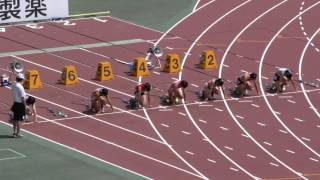 20160730岡山インターハイ女子100m予選5組