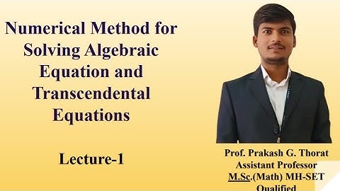 Introduction to Numerical Method 