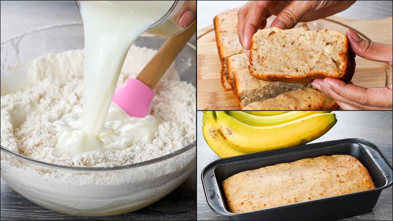 Eggless, No Oven | Easy Banana Bread Recipe - YouTube