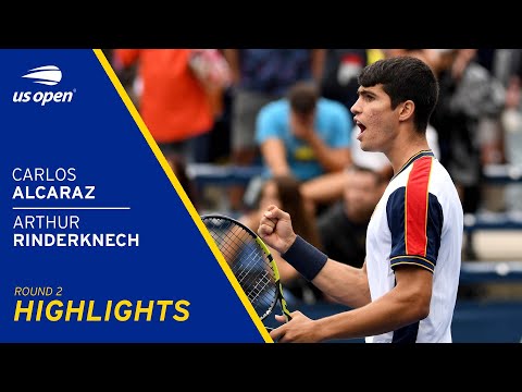 Carlos Alcaraz vs Arthur Rinderknech Highlights | 2021 US Open Round 2