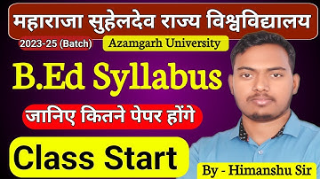 B.Ed 1st Semester syllabus 2024 | B.Ed Syllabus Msdsu | Msdsu Azamgarh | The Perfect Study
