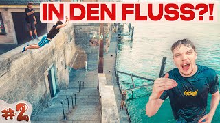 Parkour WASSER-Challenges MITTEN in der STADT?! &amp; SCHARFE Sauce in die Augen! | Folge 2 - Basel🇨🇭