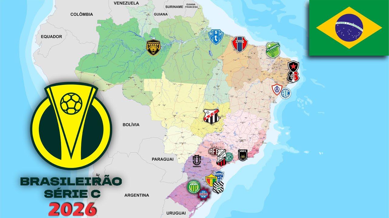 Brasileirão Série C 2026 - Conheça os Clubes, Cidades e Estádios