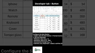 Create Spin Button in Excel 🔄 | Developer Tab Trick in 1 Minute ⚡ #ExcelTips #exceltutorial