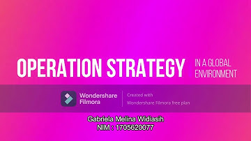 Chapter 2. Operation Strategy in a Global Environment