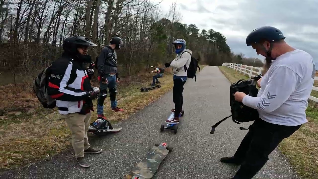 Group Riding Down the Neuse River Trail NC!!