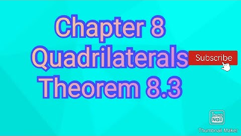 Theorem 8.3, Quadrilaterals, class 9,Ch-8, cbse,ncert