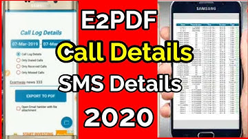 এসএমএস এবং কল লগ পিডিএফে ব্যবহারের জন্য E2PDF অ্যাপের পর্যালোচনা