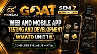 WEB & MOBILE APPLICATION TESTING AND DEPLOYMENT | UNIT 1 | SEM 7 | IPU | CS FUNDA screenshot 1