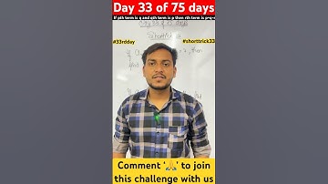 33rd shorttrick if pth term is q and qth term is p then it’s rth term is class 10 AP tricks #shorts