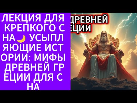 ЛЕКЦИЯ ДЛЯ КРЕПКОГО СНА🌙 УСЫПЛЯЮЩИЕ Истории: МИФЫ Древней Греции для СНА