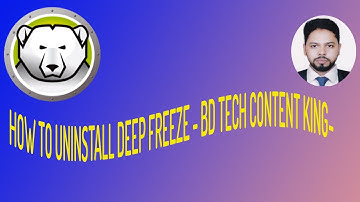 how to uninstall deep freeze II bd tech content king ll
